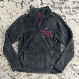 Patagonia Re-Tool Snap-T Fleece Pullover in Purple and Grey